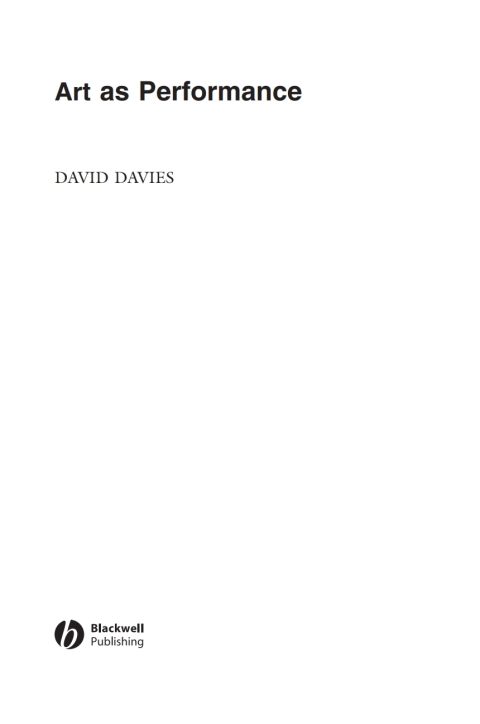 Cover image for book Art as Performance