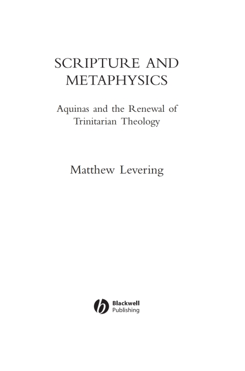 Cover image for book Scripture and Metaphysics
