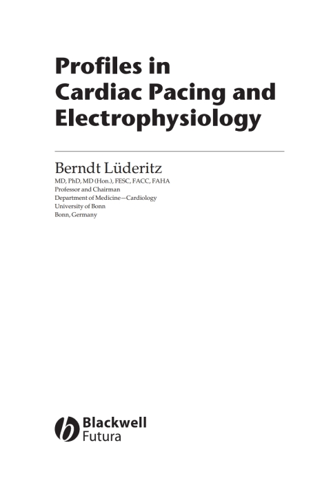 Cover image for book Profiles in Cardiac Pacing and Electrophysiology