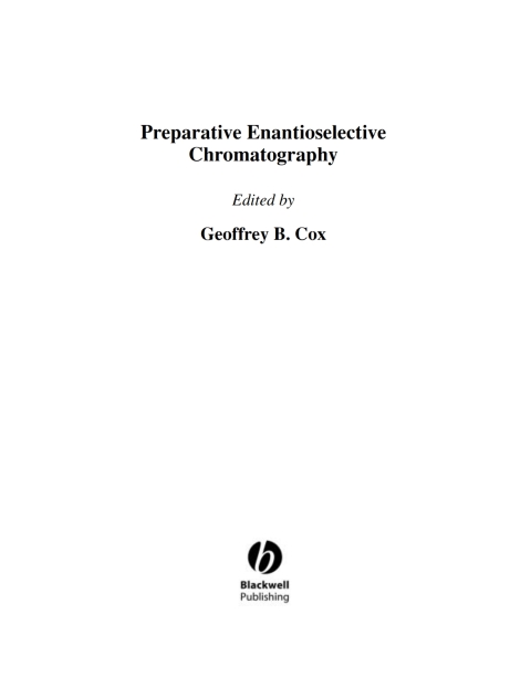 Cover image for book Preparative Enantioselective Chromatography