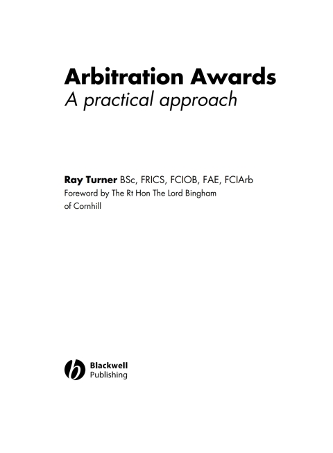 Cover image for book Arbitration Awards: A Practical Approach