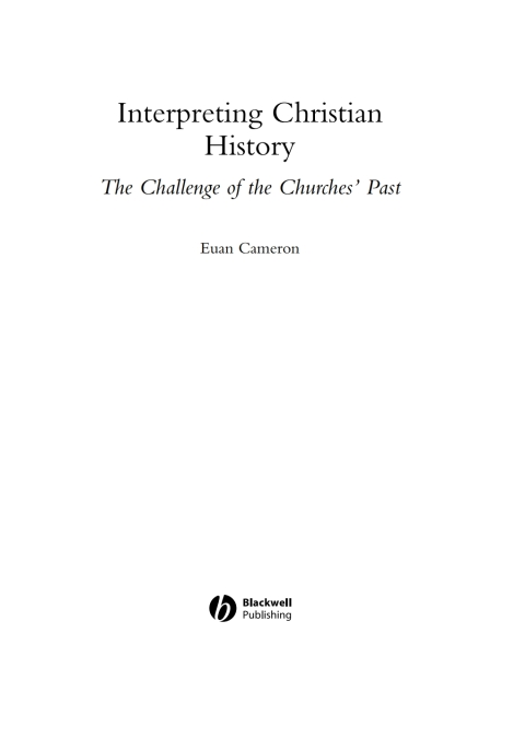 Cover image for book Interpreting Christian History