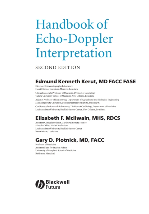 Cover image for book Handbook of Echo-Doppler Interpretation