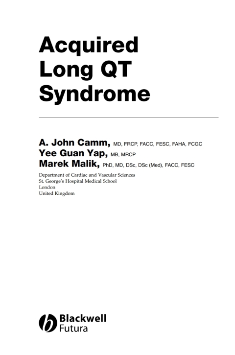 Cover image for book Acquired Long QT Syndrome