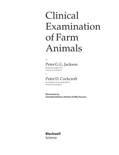 Cover image for book Clinical Examination of Farm Animals