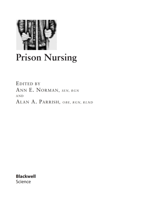 Cover image for book Prison Nursing