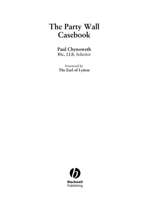 Cover image for book The Party Wall Casebook