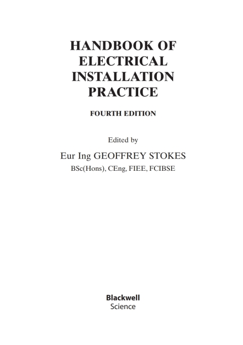 Handbook of Electrical Installation Practice 