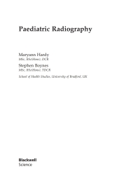 Paediatric Radiography