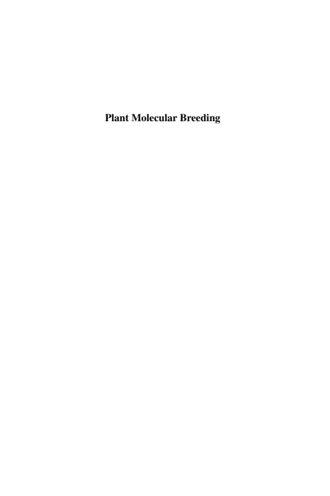 Cover image for book Plant Molecular Breeding