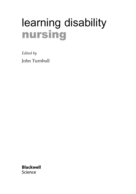 Cover image for book Learning Disability Nursing