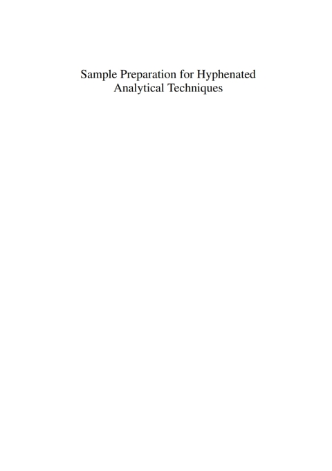 Cover image for book Sample Preparation for Hyphenated Analytical Techniques
