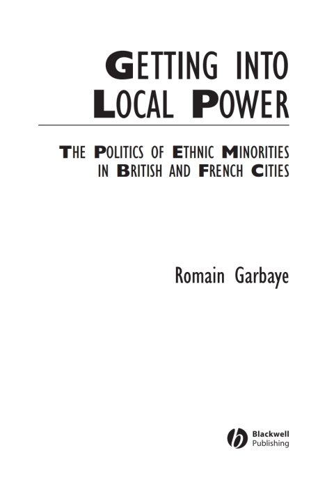 Cover image for book Getting Into Local Power