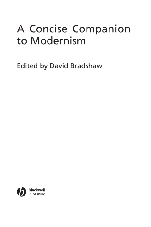 Cover image for book A Concise Companion to Modernism