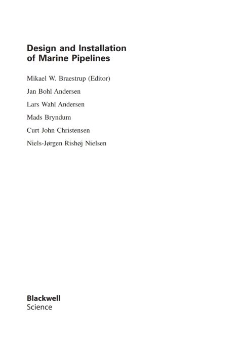 Design and Installation of Marine Pipelines 