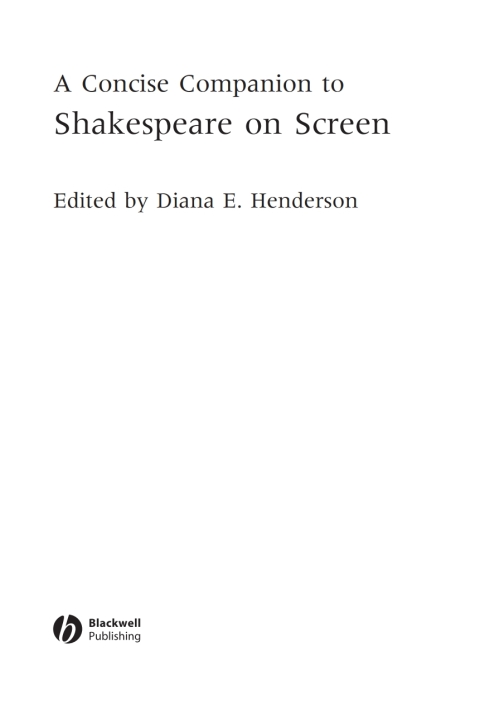 A Concise Companion to Shakespeare on Screen 