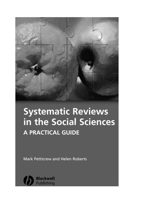 Cover image for book Systematic Reviews in the Social Sciences: A Practical Guide