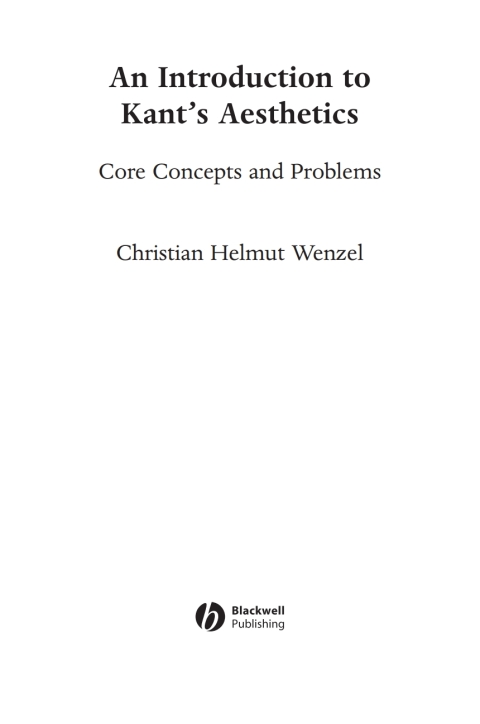 Cover image for book An Introduction to Kant's Aesthetics