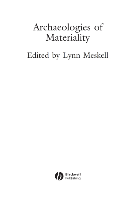 Cover image for book Archaeologies of Materiality