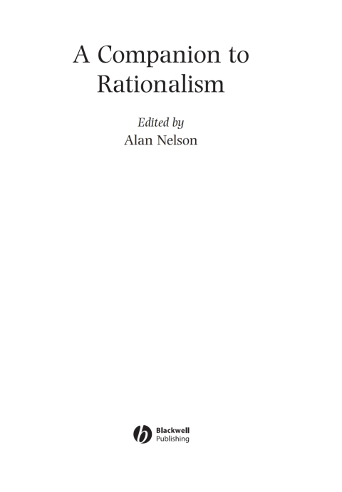 Cover image for book A Companion to Rationalism