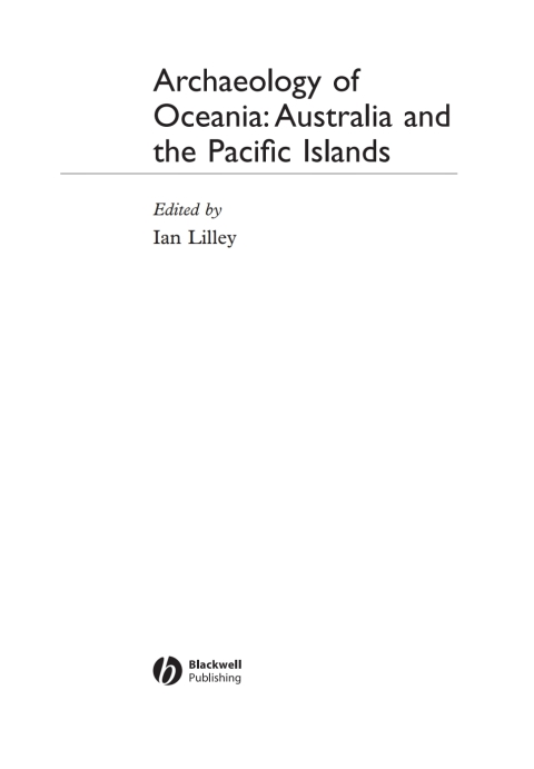 Cover image for book Archaeology of Oceania