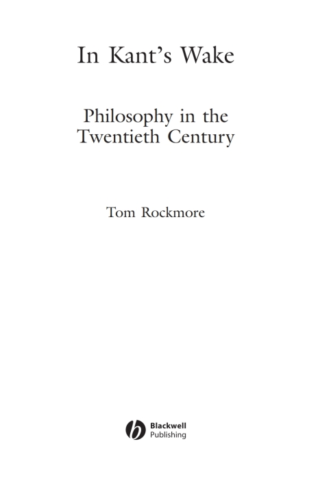 Cover image for book In Kant's Wake