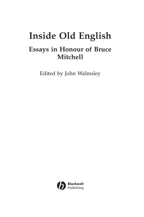 Cover image for book Inside Old English
