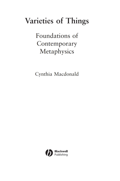 Cover image for book Varieties of Things
