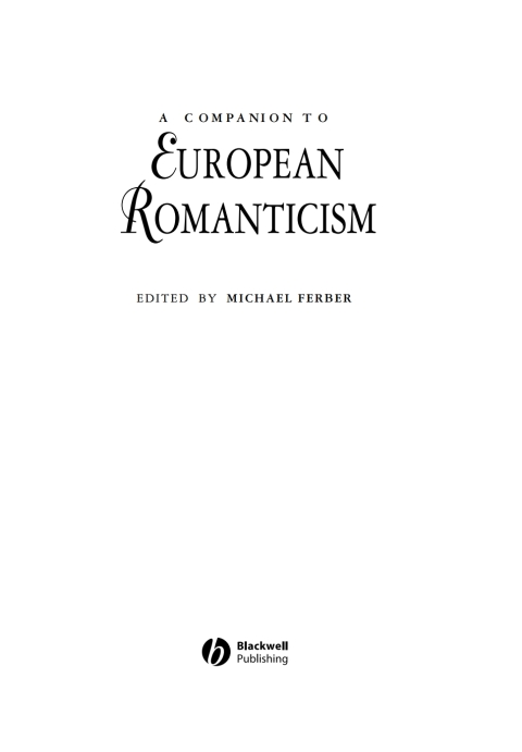 Cover image for book A Companion to European Romanticism