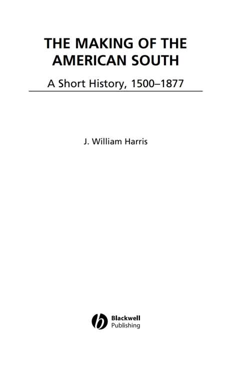 Cover image for book The Making of the American South