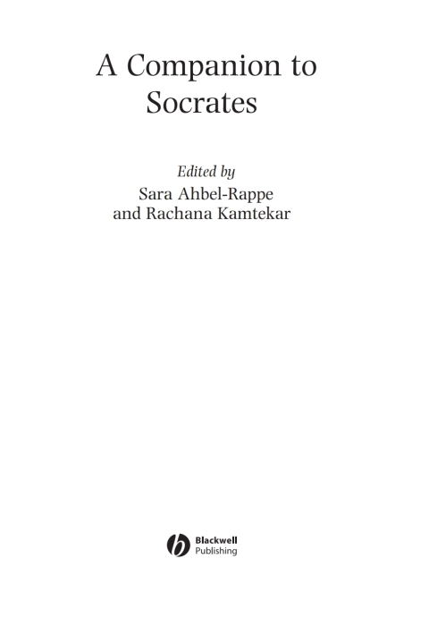 Cover image for book A Companion to Socrates