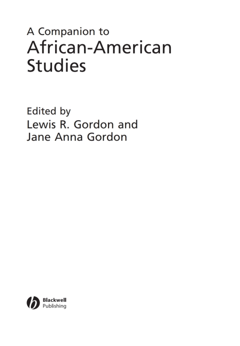Cover image for book A Companion to African-American Studies