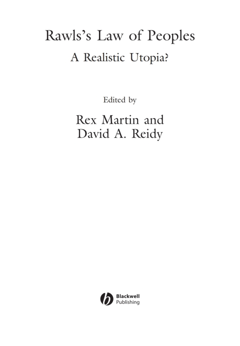 Cover image for book Rawls's Law of Peoples