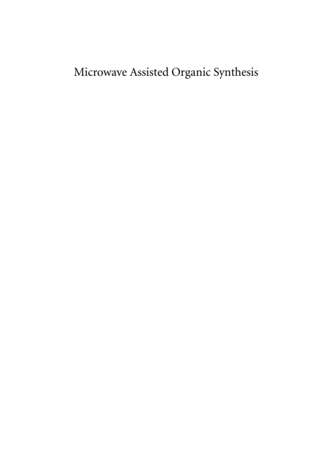 Cover image for book Microwave Assisted Organic Synthesis