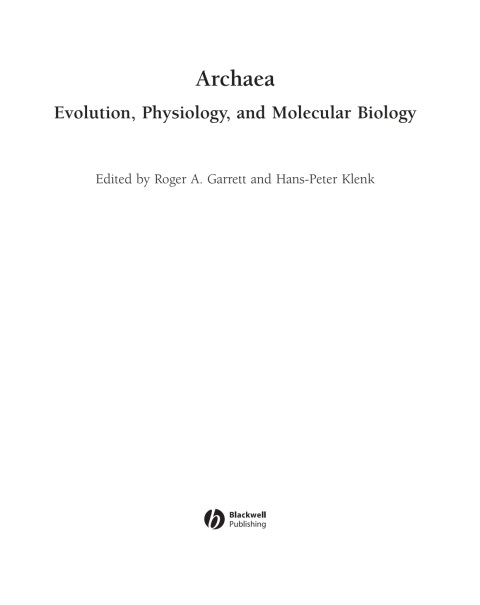 Cover image for book Archaea: Evolution, Physiology, and Molecular Biology