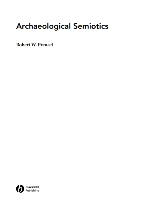 Cover image for book Archaeological Semiotics