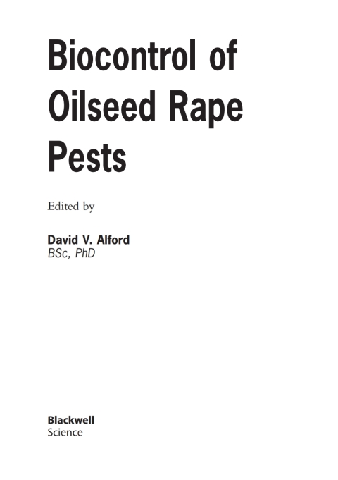 Cover image for book Biocontrol of Oilseed Rape Pests