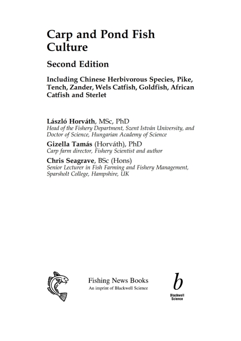 Cover image for book Carp and Pond Fish Culture