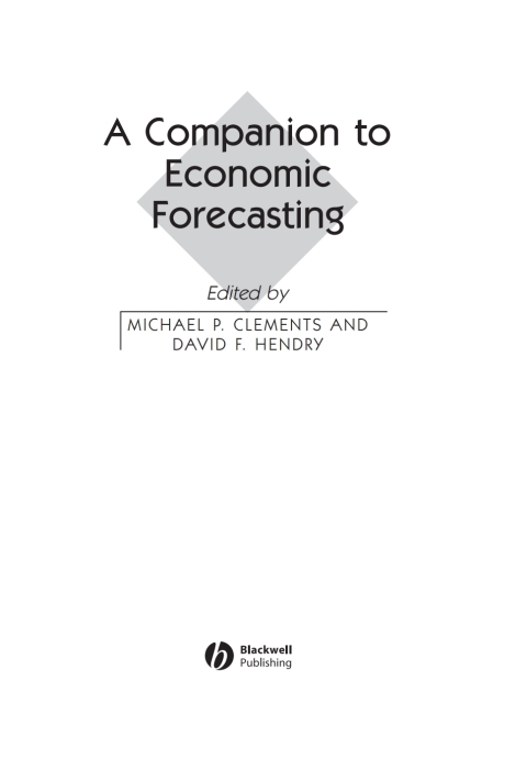 Cover image for book A Companion to Economic Forecasting