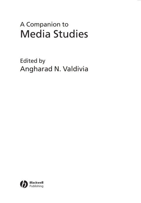 Cover image for book A Companion to Media Studies