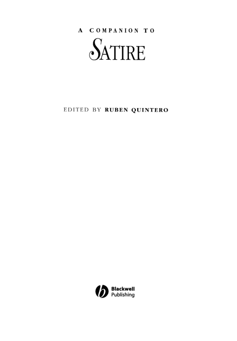 Cover image for book A Companion to Satire