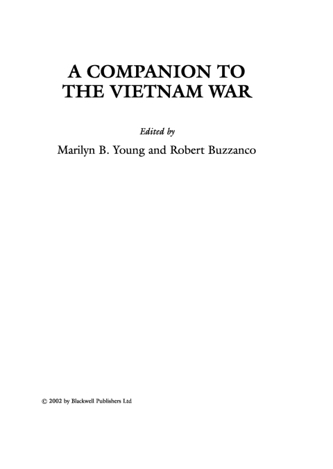 A Companion to the Vietnam War 