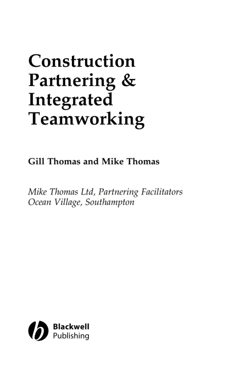 Cover image for book Construction Partnering and Integrated Teamworking