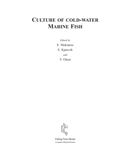 Cover image for book Culture of Cold-Water Marine Fish