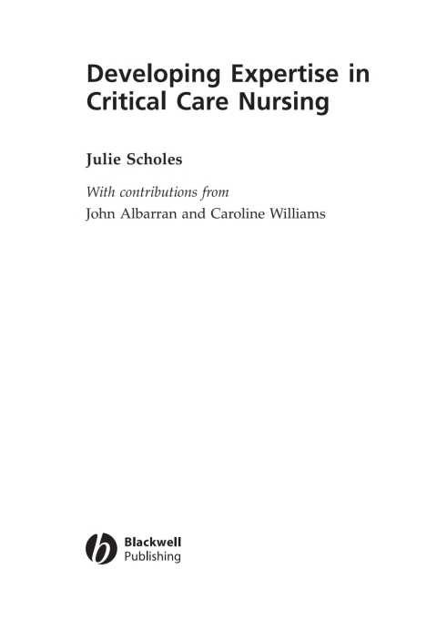 Cover image for book Developing Expertise in Critical Care Nursing