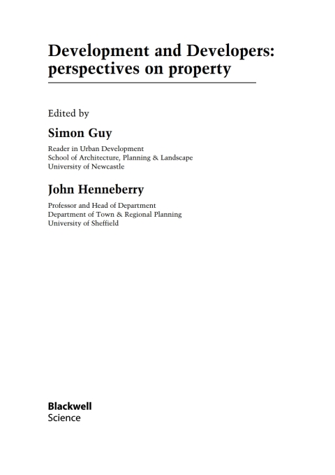 Cover image for book Development and Developers