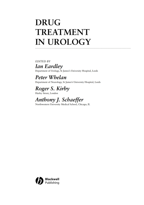 Drug Treatment in Urology 