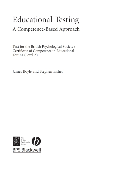 Educational Testing: A Competence-Based Approach 