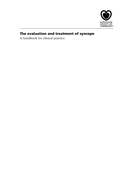 Cover image for book The Evaluation and Treatment of Syncope: A Handbook for Clinical Practice
