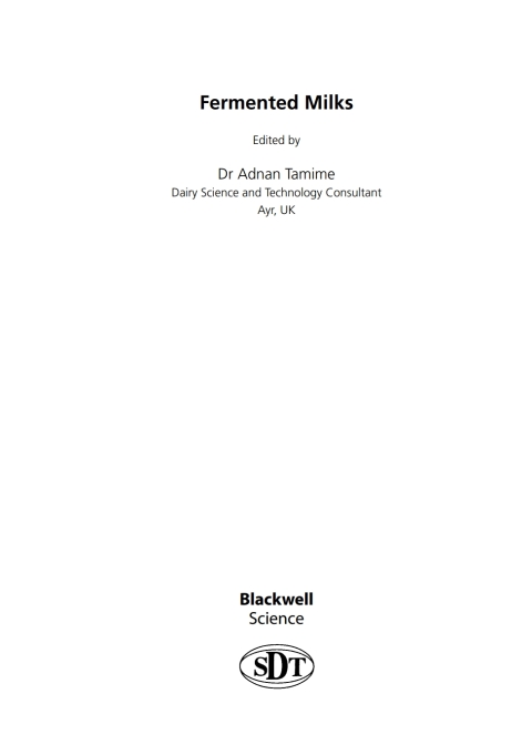 Cover image for book Fermented Milks
